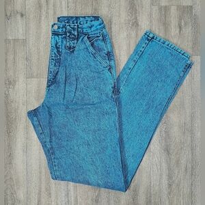 Vintage Roper Ultra High Waisted Teal Acid Wash Jeans-Size 11